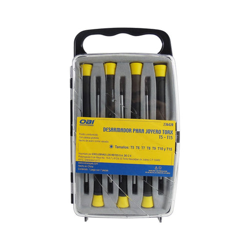 (01680) JUEGO 7 DESARM TORX T5-15