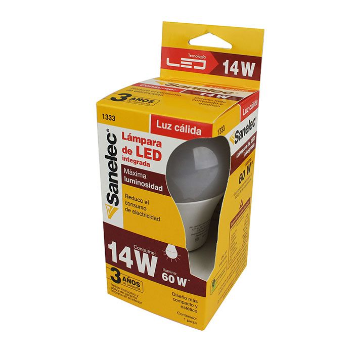 (1333) FOCO LED 14W LUZ CALIDA