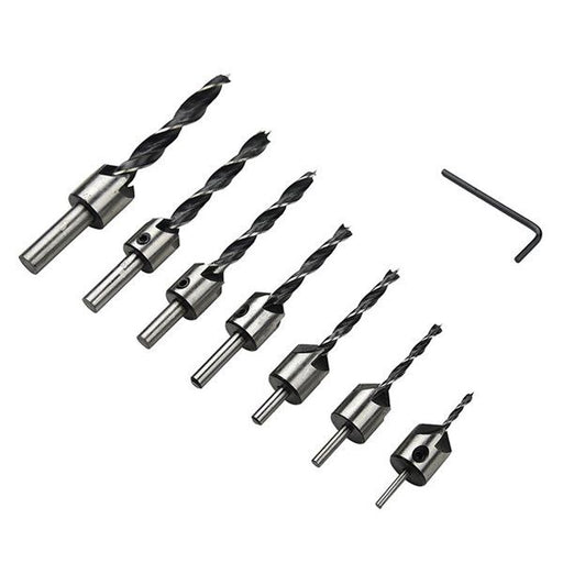 (211692) JGO 7 PZAS BROCA AVELLANADORA P/MADERA 1/8 A 3/8