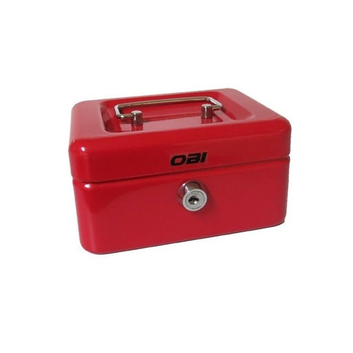 (214537) CAJA METAL P/ DINERO C/ CHAROLA LLAVE 25CM