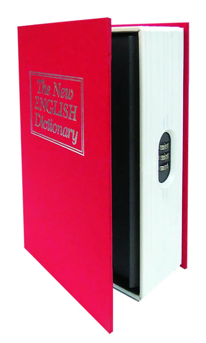 (214582) CAJA METAL P/DINERO COMBINACION 18CM ROJA.