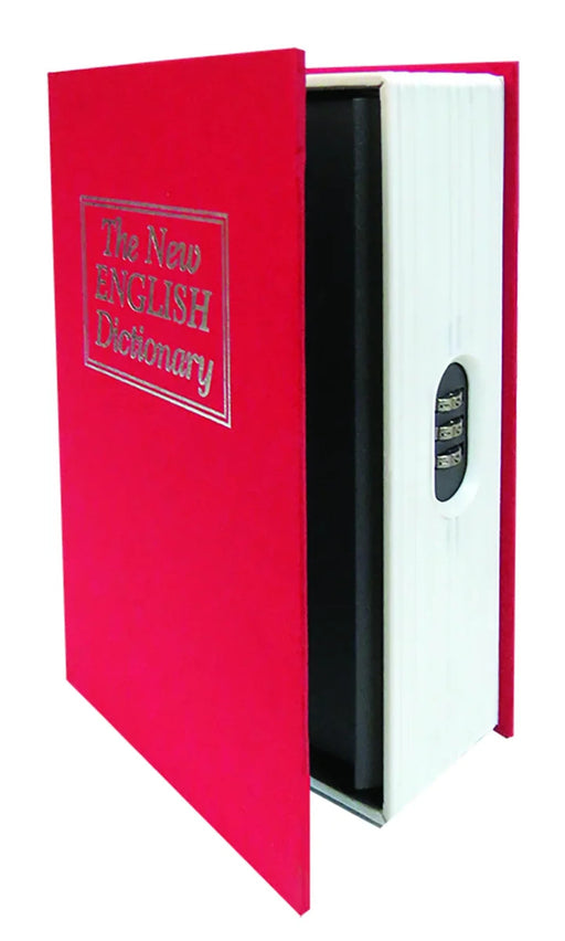 (214582) CAJA METAL P/DINERO COMBINACION 18CM ROJA.