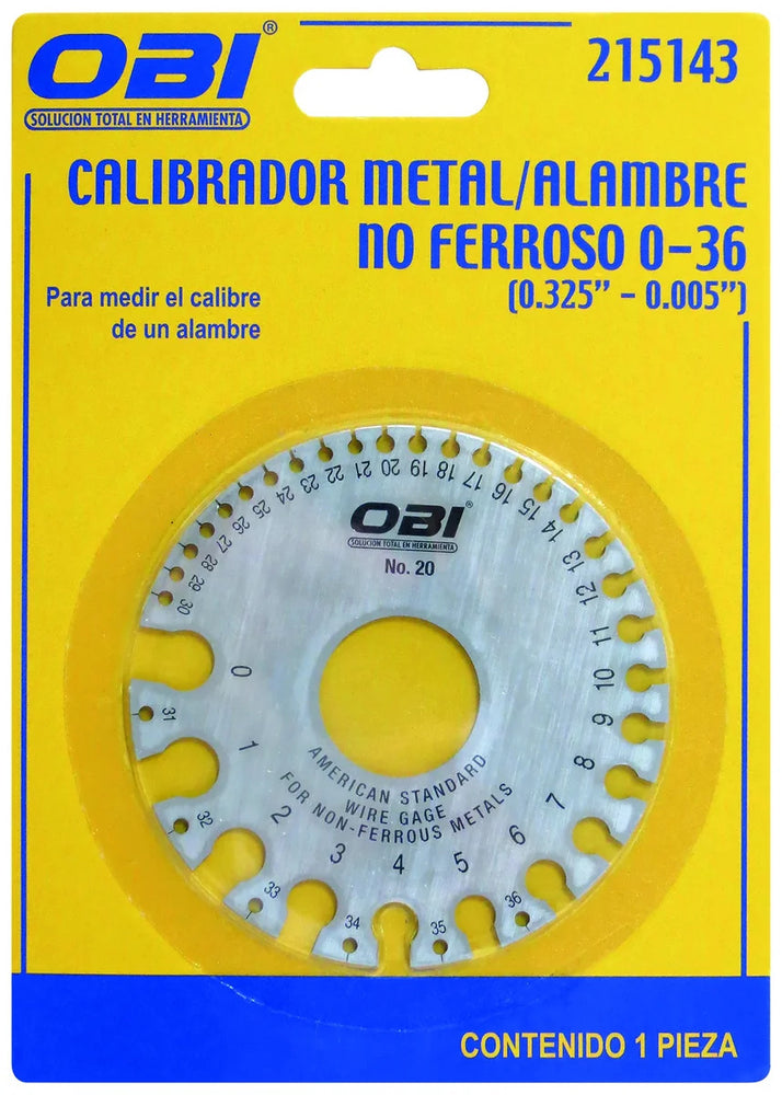 (215143) CALIBRADOR P/ METAL ALAMB NO FERROSO 0-36