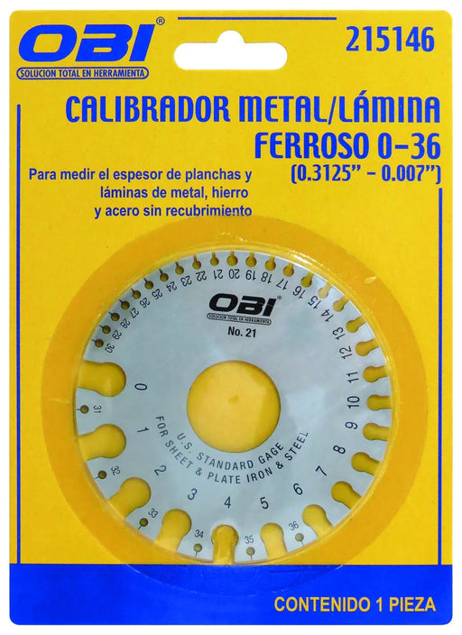 (215146) CALIBRADOR P/ METAL FERROSO 0-36