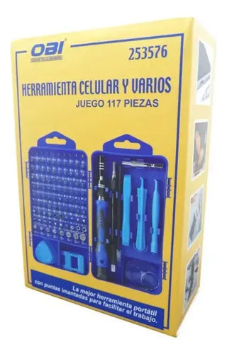 (253576) JUEGO DE PUNTAS YACCESORIOS P/CELULAR 117 PZAS