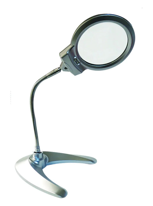 (260583) LUPA MESA REDONDA METALICA C/LED 107MM 2.2X