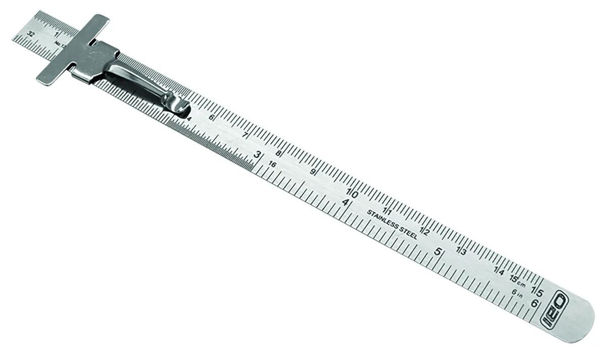 (281504) REGLA ACERO MM-STD 15/32 X 6 C/ CONVERS.