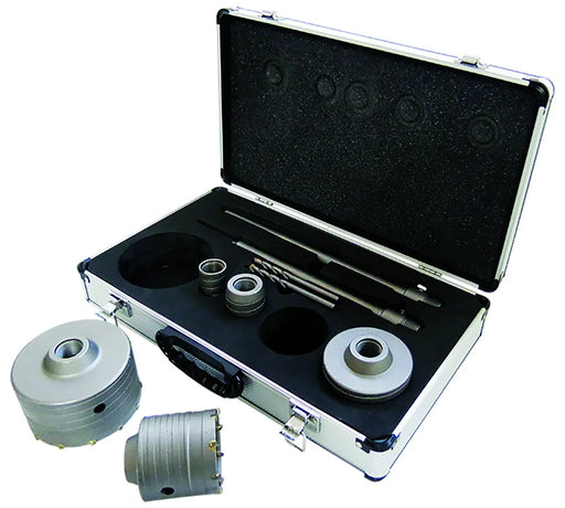 (286106) JUEGO 9 PZAS SIERRA COPA DE CARBURO P/CONCRETO 30MM-100MM