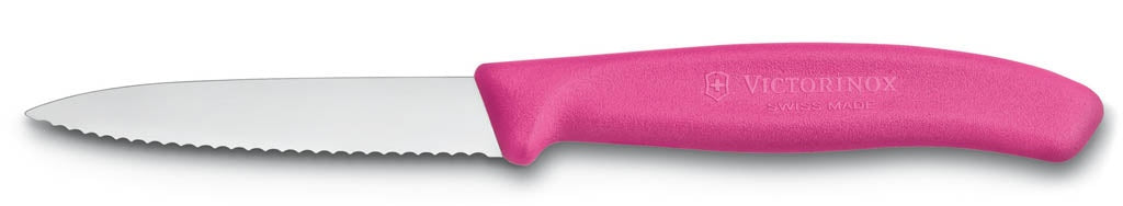 (67636L115) CUCHILLO SC MONDADOR DENTADO 8 CM ROSA