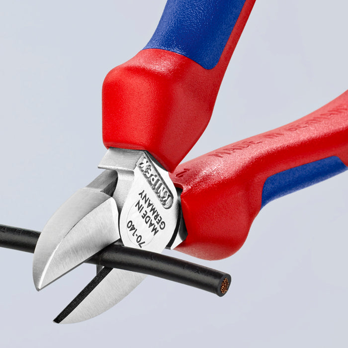 KNIPEX (7005140) PINZA CORTE DIAGONAL MGO BIMAT CROMO 140 MM (5 1/2 PLG)