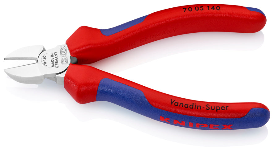 KNIPEX (7005140) PINZA CORTE DIAGONAL MGO BIMAT CROMO 140 MM (5 1/2 PLG)