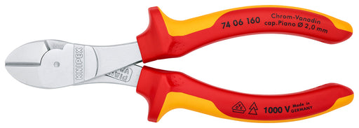 KNIPEX (7406160) PINZA CORTE DIAGONAL AISLADA 1000V 160MM (6 1/2 PLG)