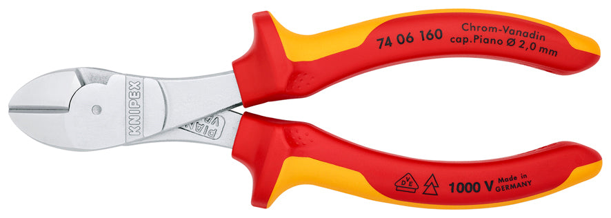 KNIPEX (7406160) PINZA CORTE DIAGONAL AISLADA 1000V 160MM (6 1/2 PLG)