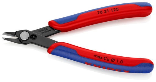 KNIPEX (7831125) PINZA CORTE AL RAS DE 0.2/1.0 CABEZA ESTRECHA MUELLE DE APERTURA FILO SIN BISEL