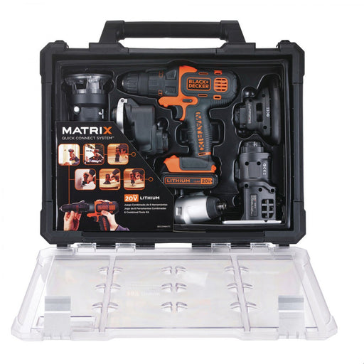 (BDCDMT1206KITC) KIT ATORNILLADOR TALADRO 20V MATRIX 6 ACC.