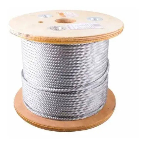 (CAFR-3/32-75) CABLE ACERO FORRO PVC 7X7 INT 3/32 EXT 1/8 75M