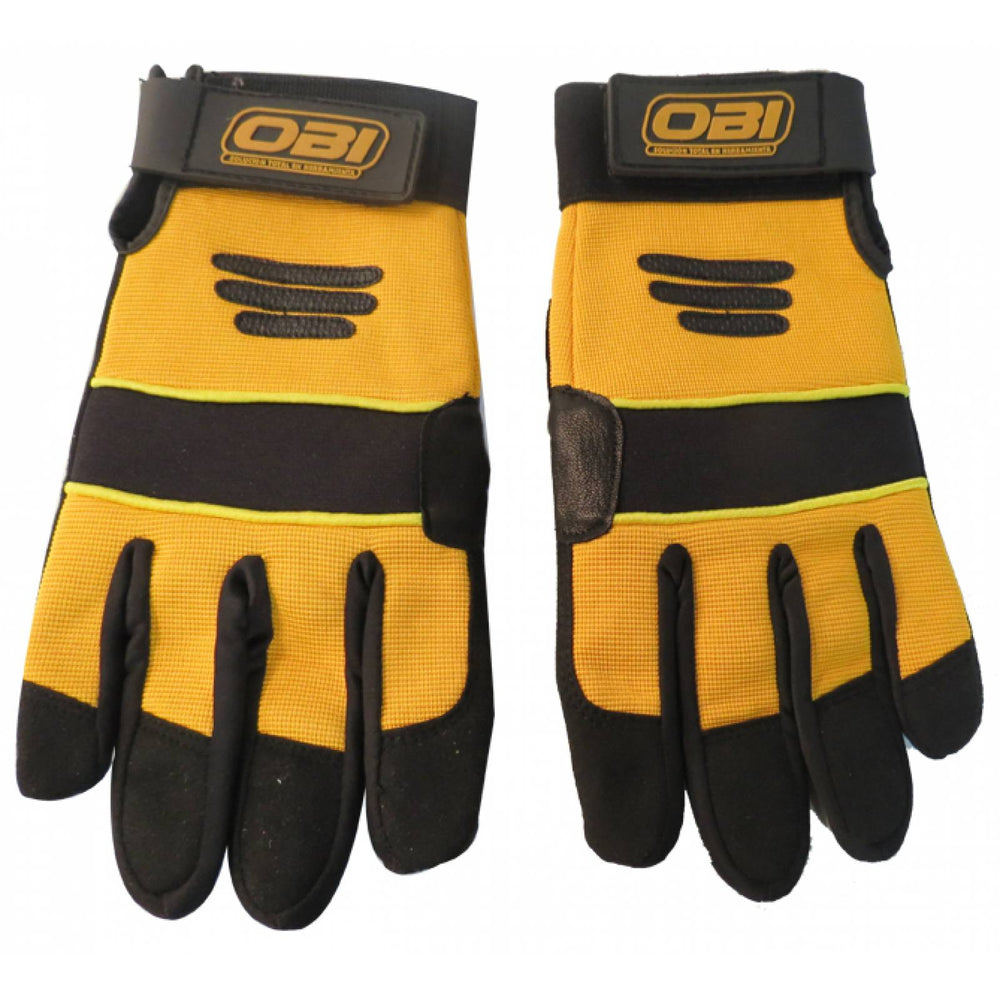 (MEDIUM) GUANTE MECANICO NEGRO C/ AMARILLO