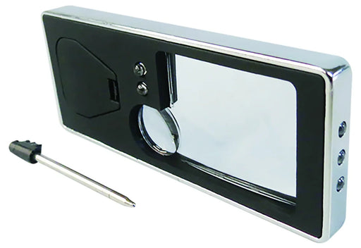 (TH-7007) LUPA RECTANGULAR C/ 4 LED 3-10X