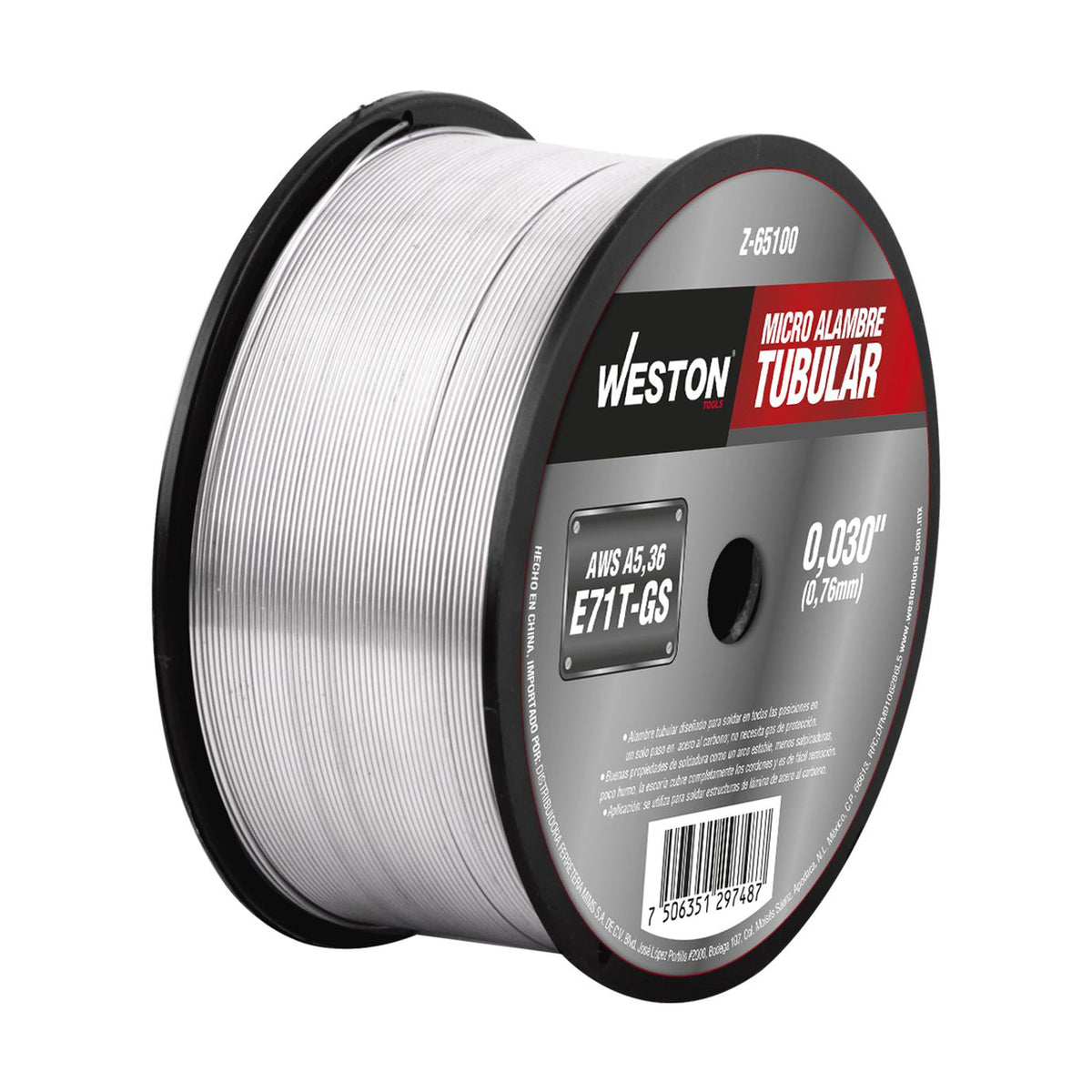 Z-65120) SOLDADURA TUBULAR MICRO ALAMBRE E71T-GS .035 (1KG)— Ferreshop